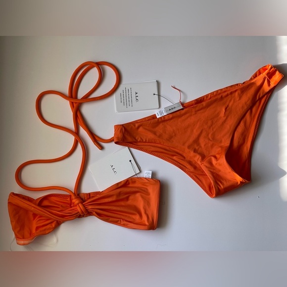 NWT A.L.C. Women's Orange Anita Bikini Set - Picture 2 of 5